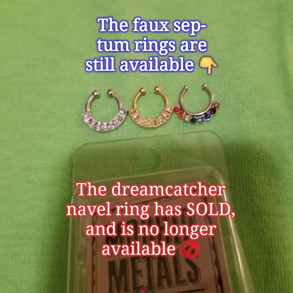 Hot Topic Jewelry - *Clearance Donating Soon* Faux Septum Nose Rings